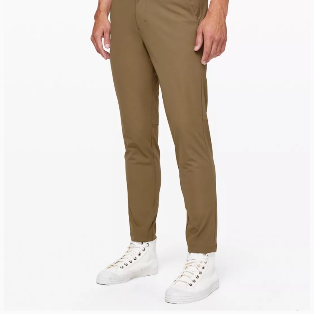 Lululemon Commission Slim-Fit Pant 32” length 28” waist tan